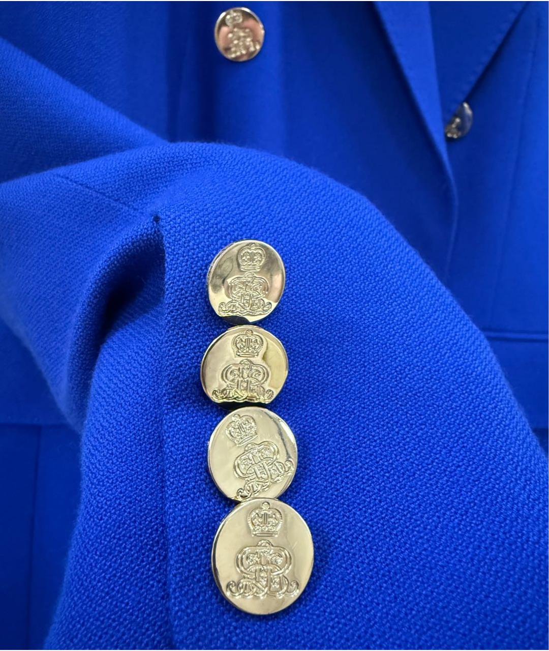 RALPH LAUREN PURPLE LABEL Синий кашемировый жакет/пиджак, фото 3