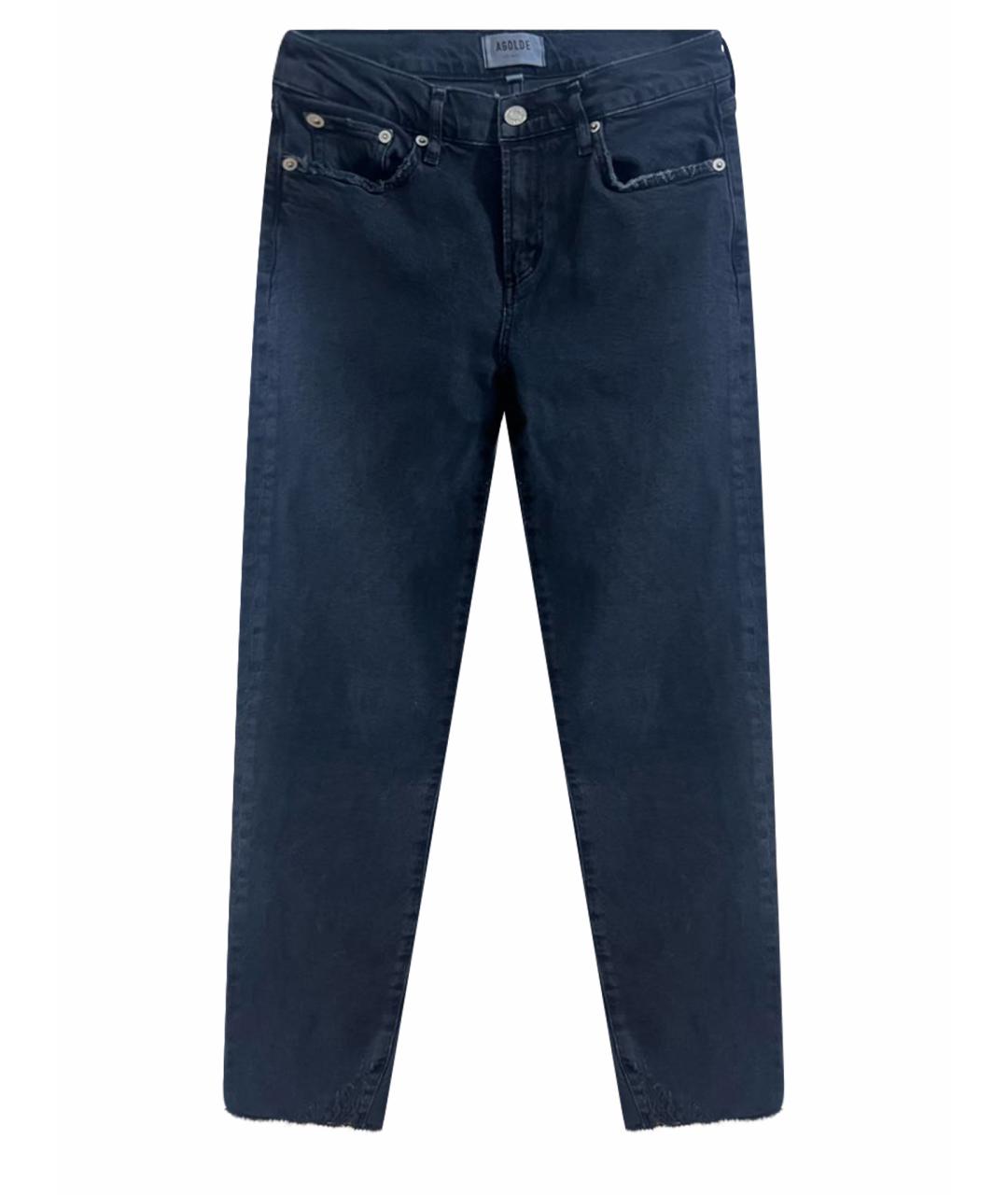 AGOLDE Черные хлопко-лиоцелловые джинсы слим, фото 1