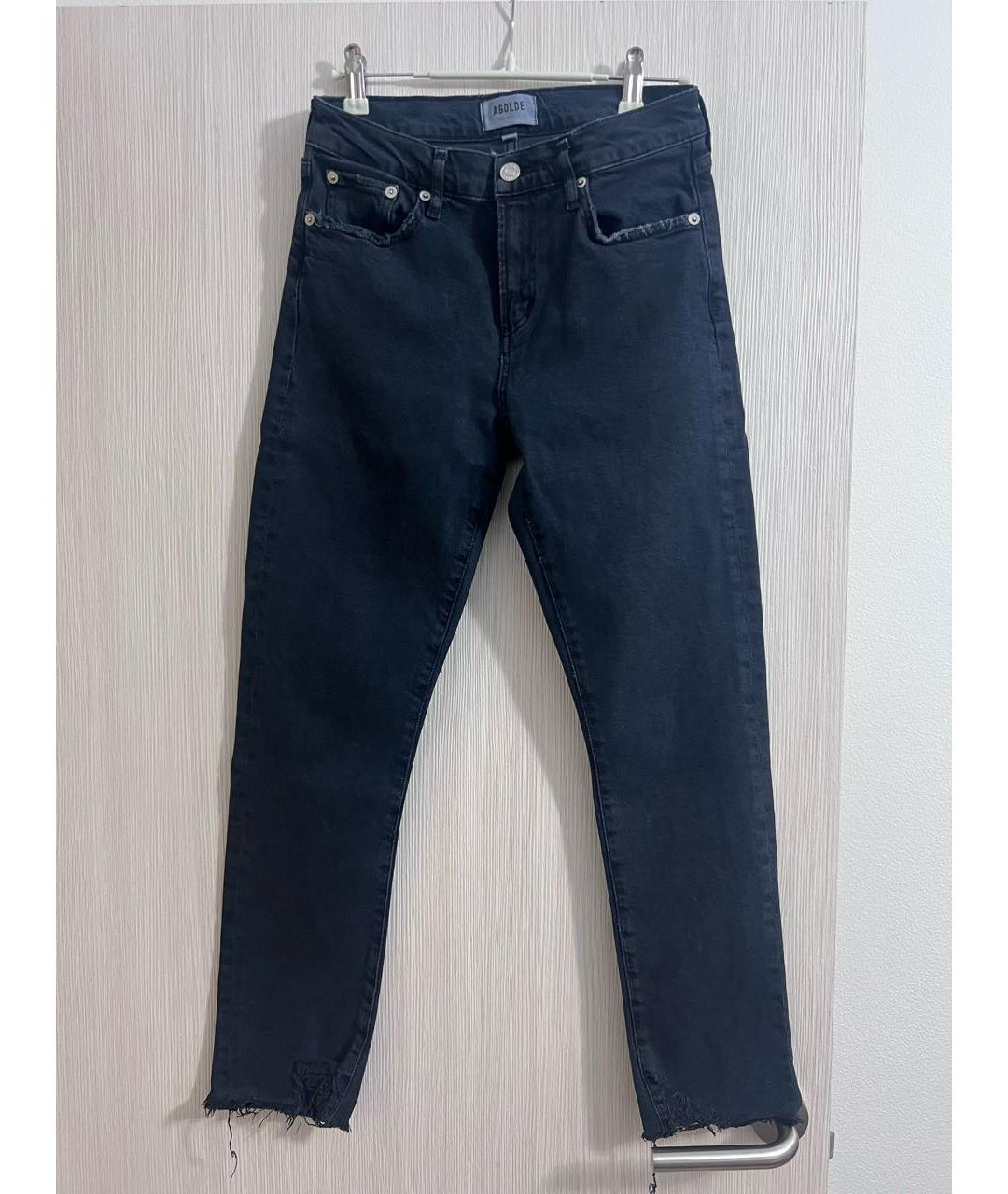 AGOLDE Черные хлопко-лиоцелловые джинсы слим, фото 9