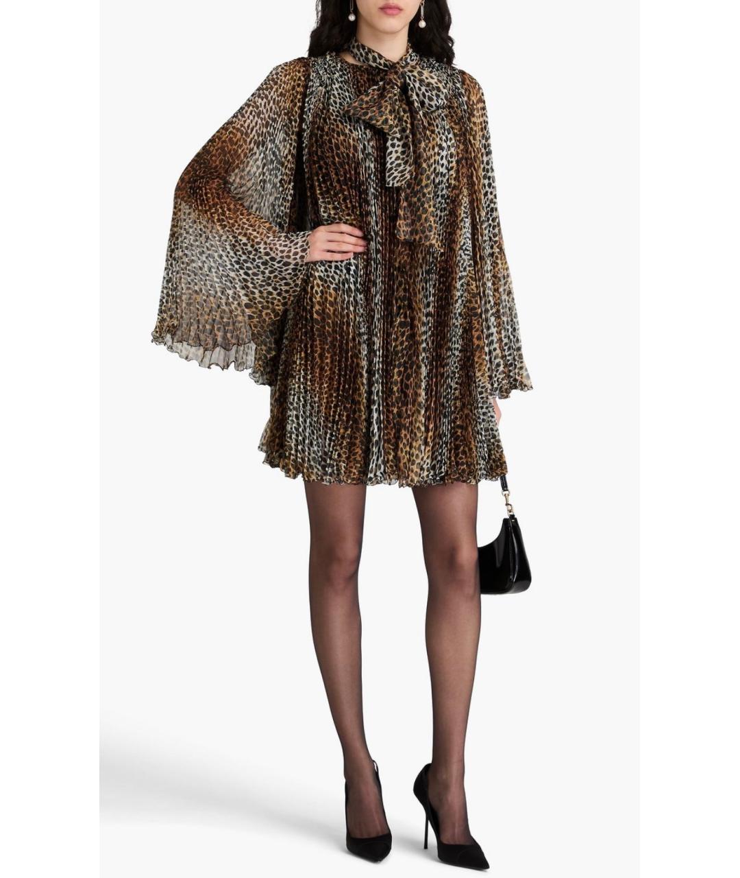 DOLCE&GABBANA Мульти полиэстеровое коктейльное платье, фото 4