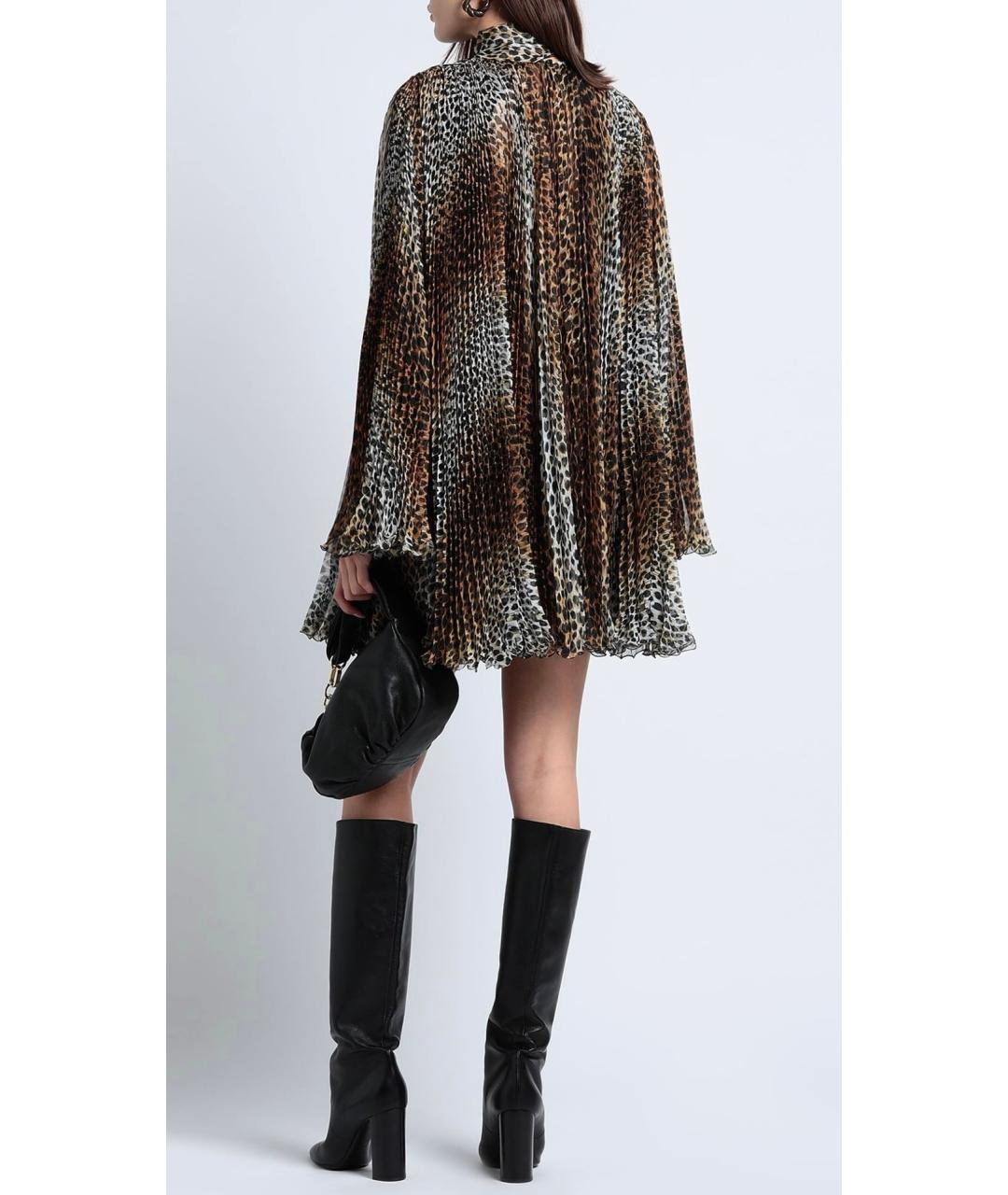 DOLCE&GABBANA Мульти полиэстеровое коктейльное платье, фото 3