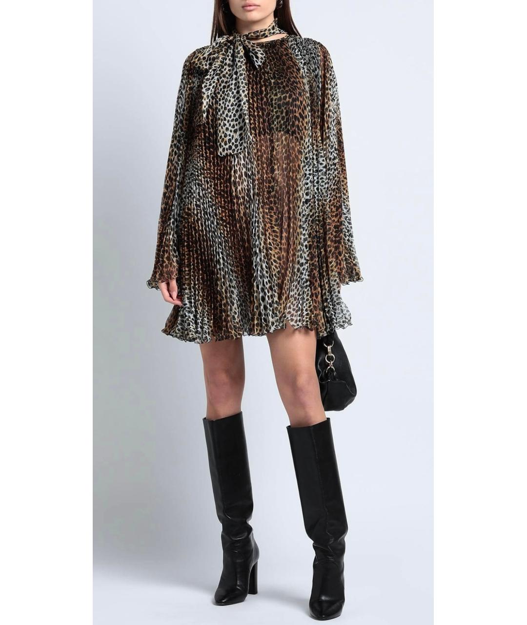 DOLCE&GABBANA Мульти полиэстеровое коктейльное платье, фото 2