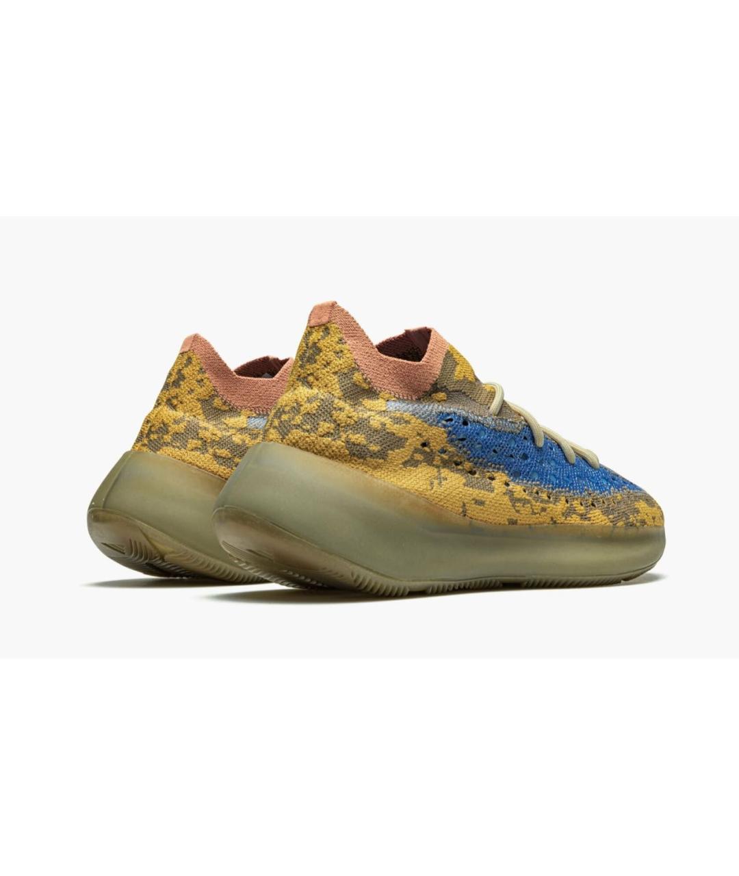 ADIDAS YEEZY Горчичные текстильные кеды, фото 3