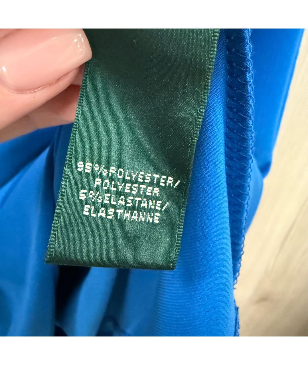 RALPH LAUREN Синее полиэстеровое повседневное платье, фото 4