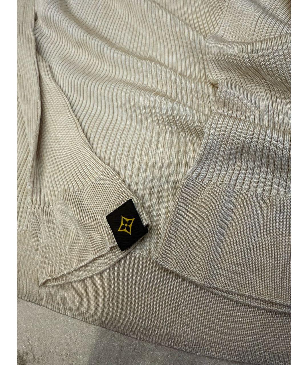 LORO PIANA Бежевая вискозная водолазка, фото 5