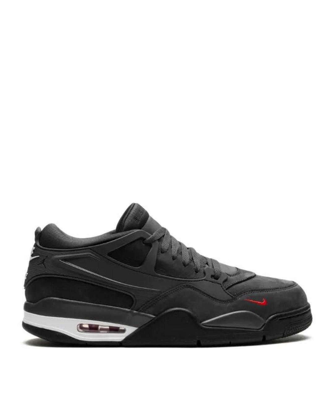 JORDAN Черные нубуковые низкие кроссовки / кеды, фото 5