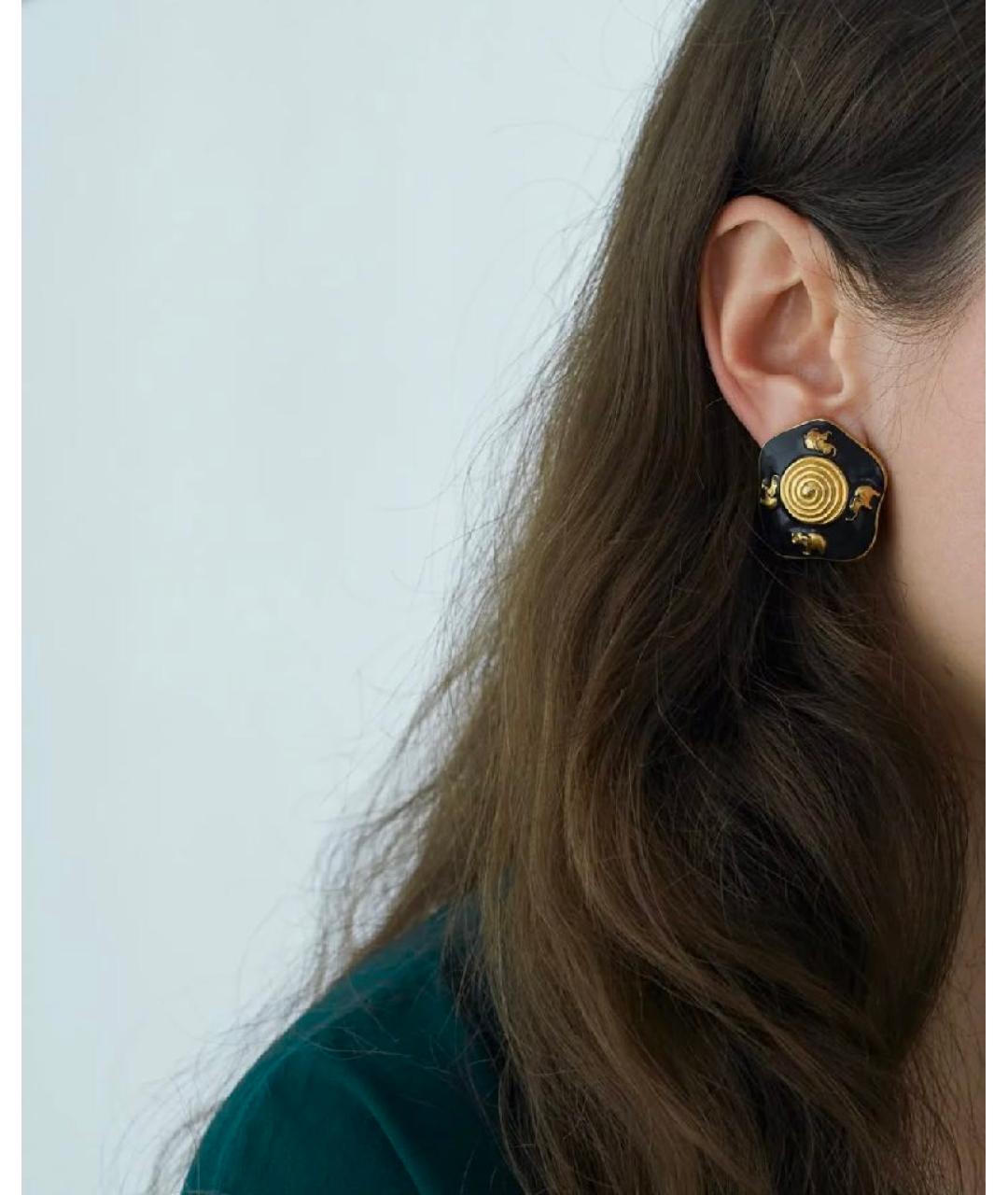 ESCADA Черные металлические клипсы, фото 3