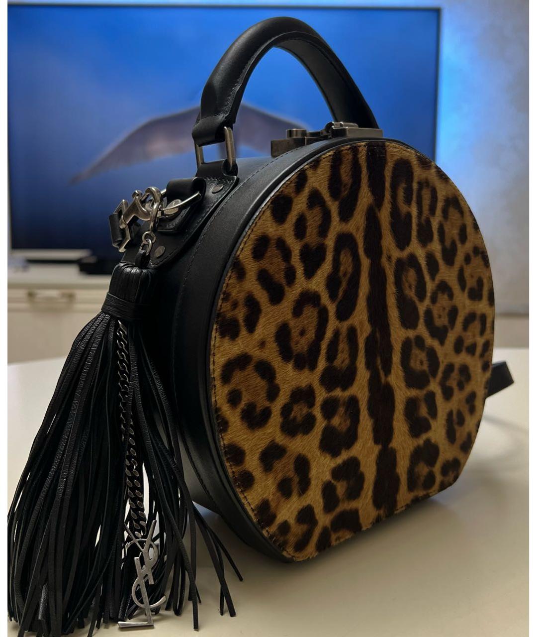 SAINT LAURENT Кожаная сумка с короткими ручками, фото 2