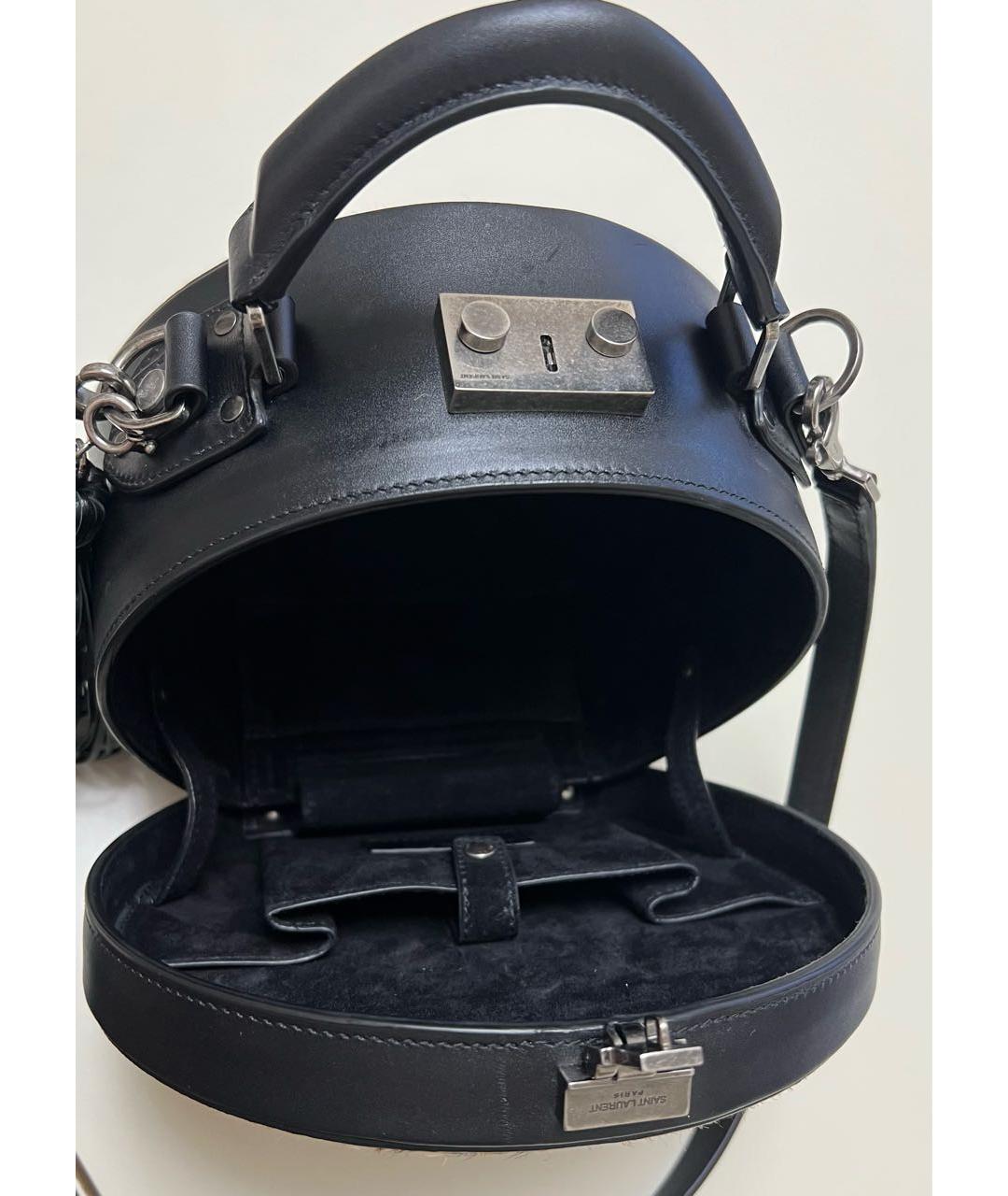 SAINT LAURENT Кожаная сумка с короткими ручками, фото 4