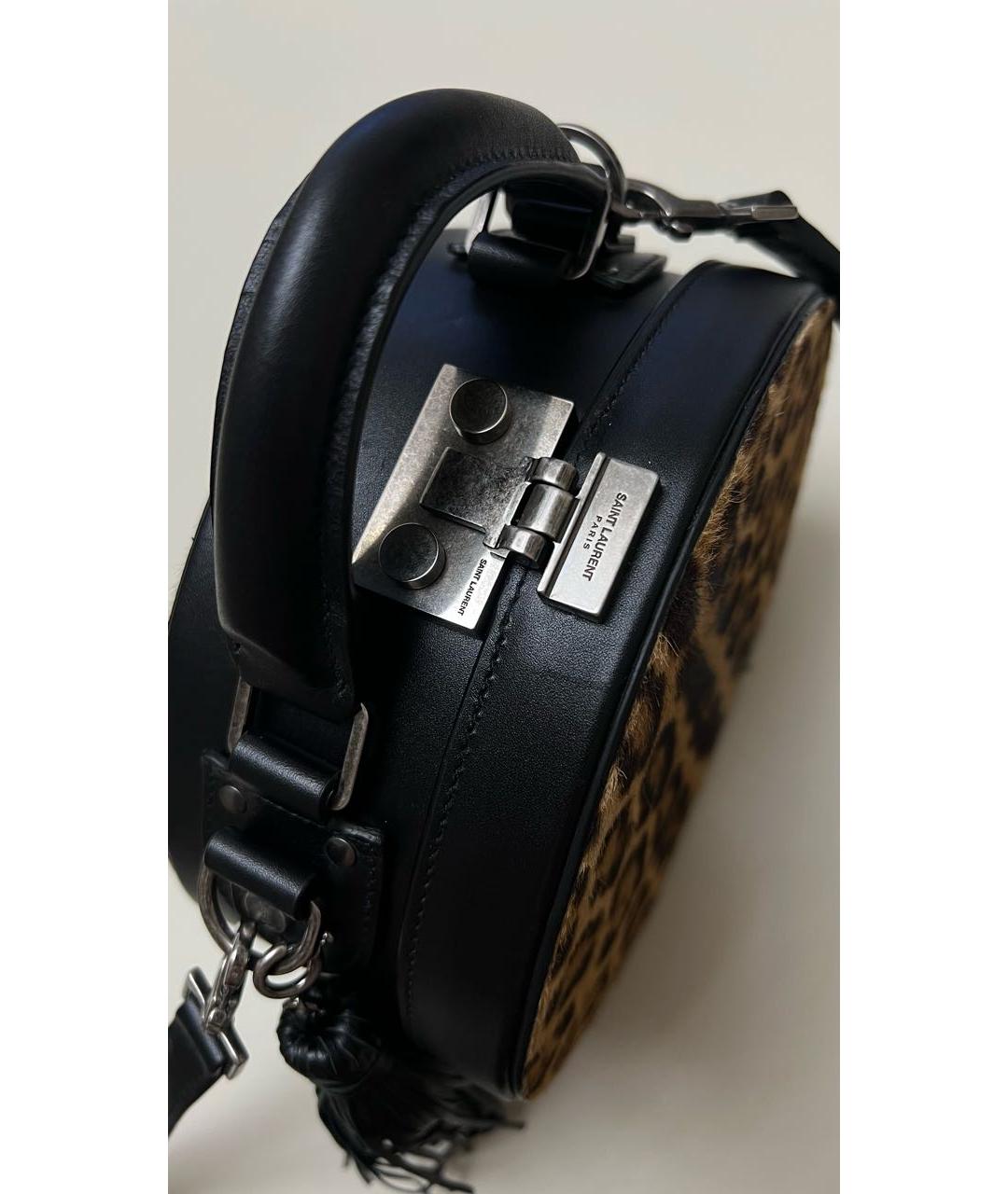 SAINT LAURENT Кожаная сумка с короткими ручками, фото 6