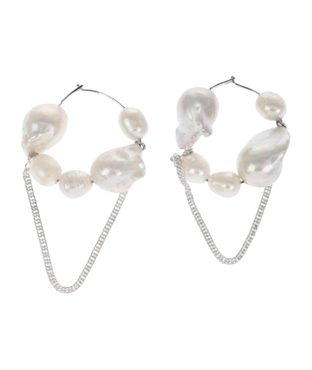 JIL SANDER Серебряные серебряные серьги, фото 1