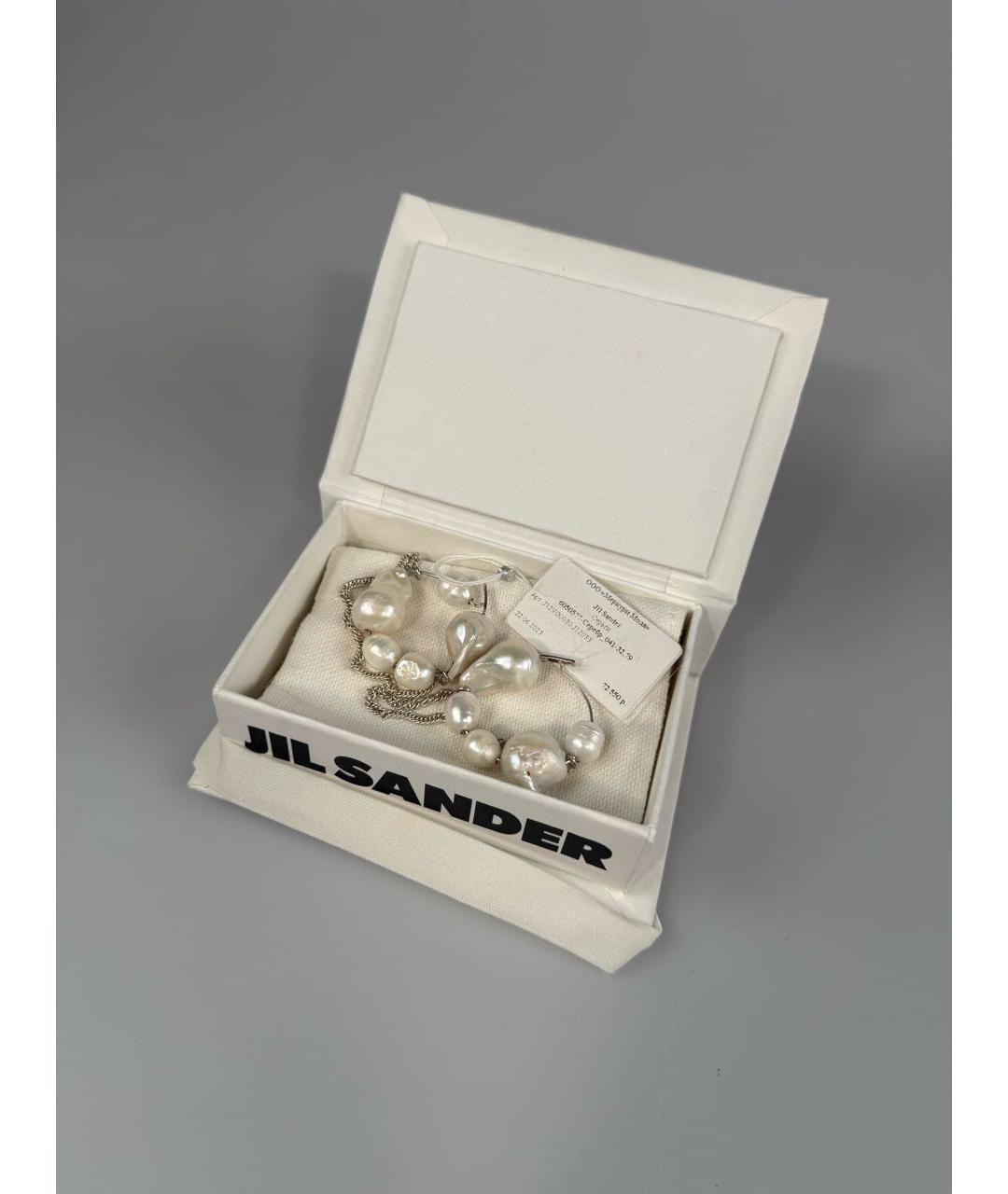 JIL SANDER Серебряные серебряные серьги, фото 3