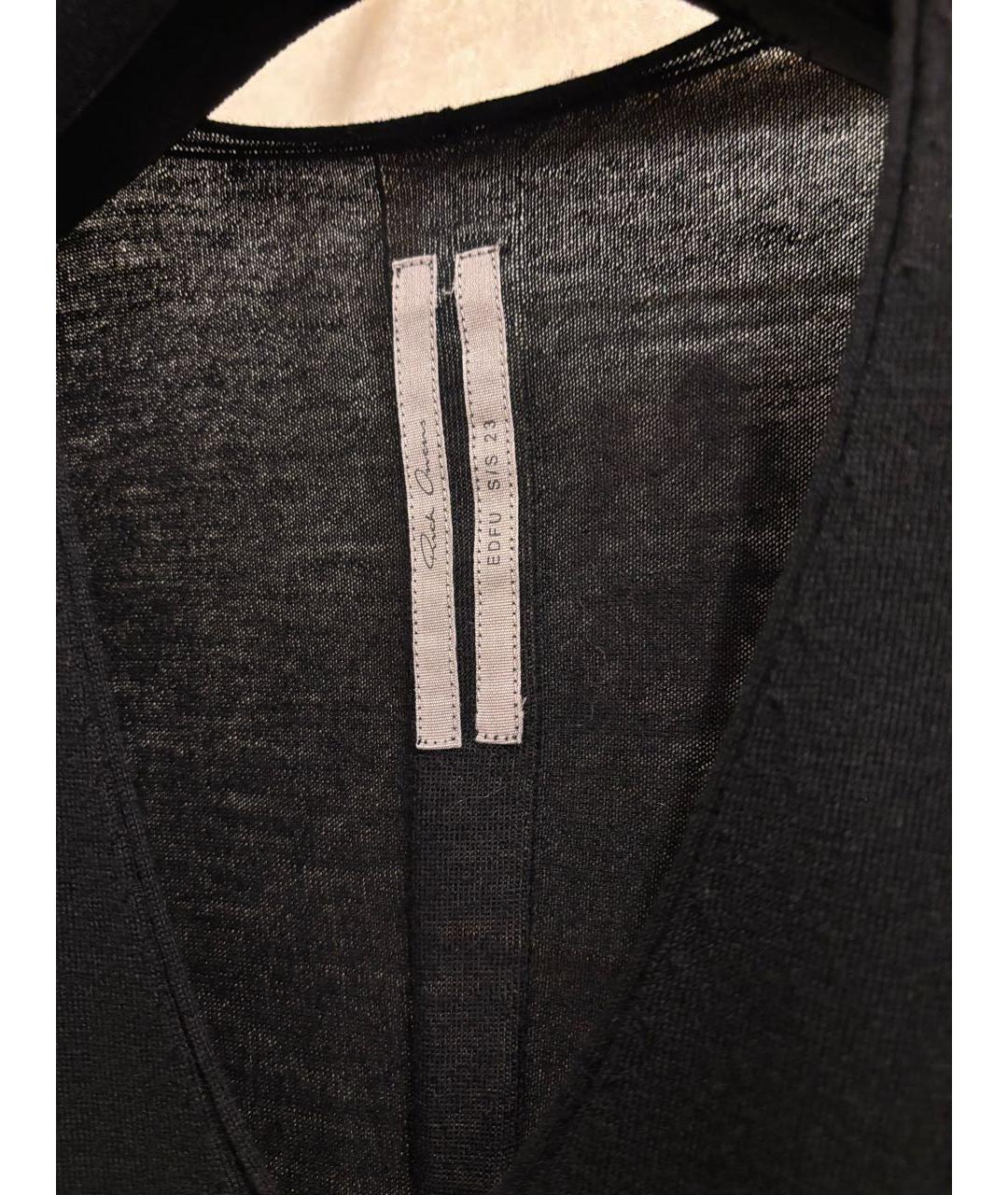 RICK OWENS Черное шерстяное вечернее платье, фото 4