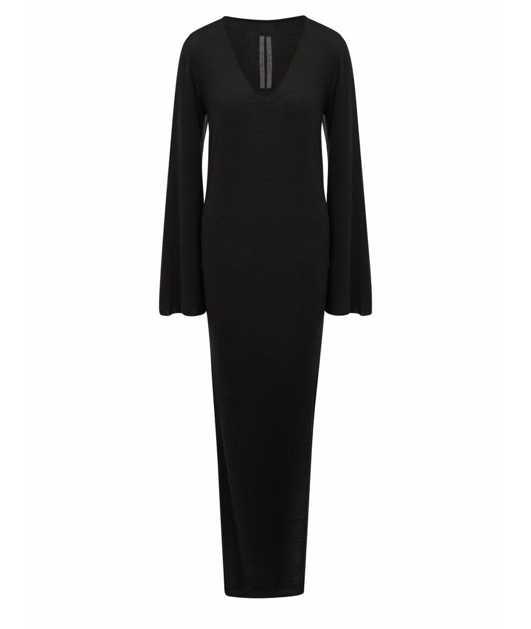 RICK OWENS Черное шерстяное вечернее платье, фото 1