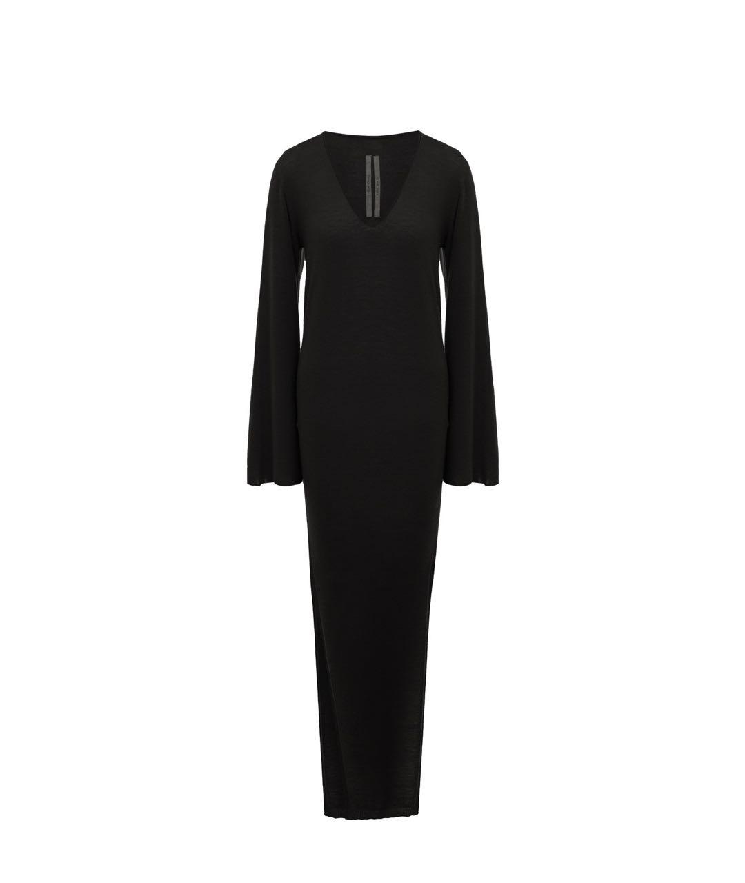 RICK OWENS Черное шерстяное вечернее платье, фото 8