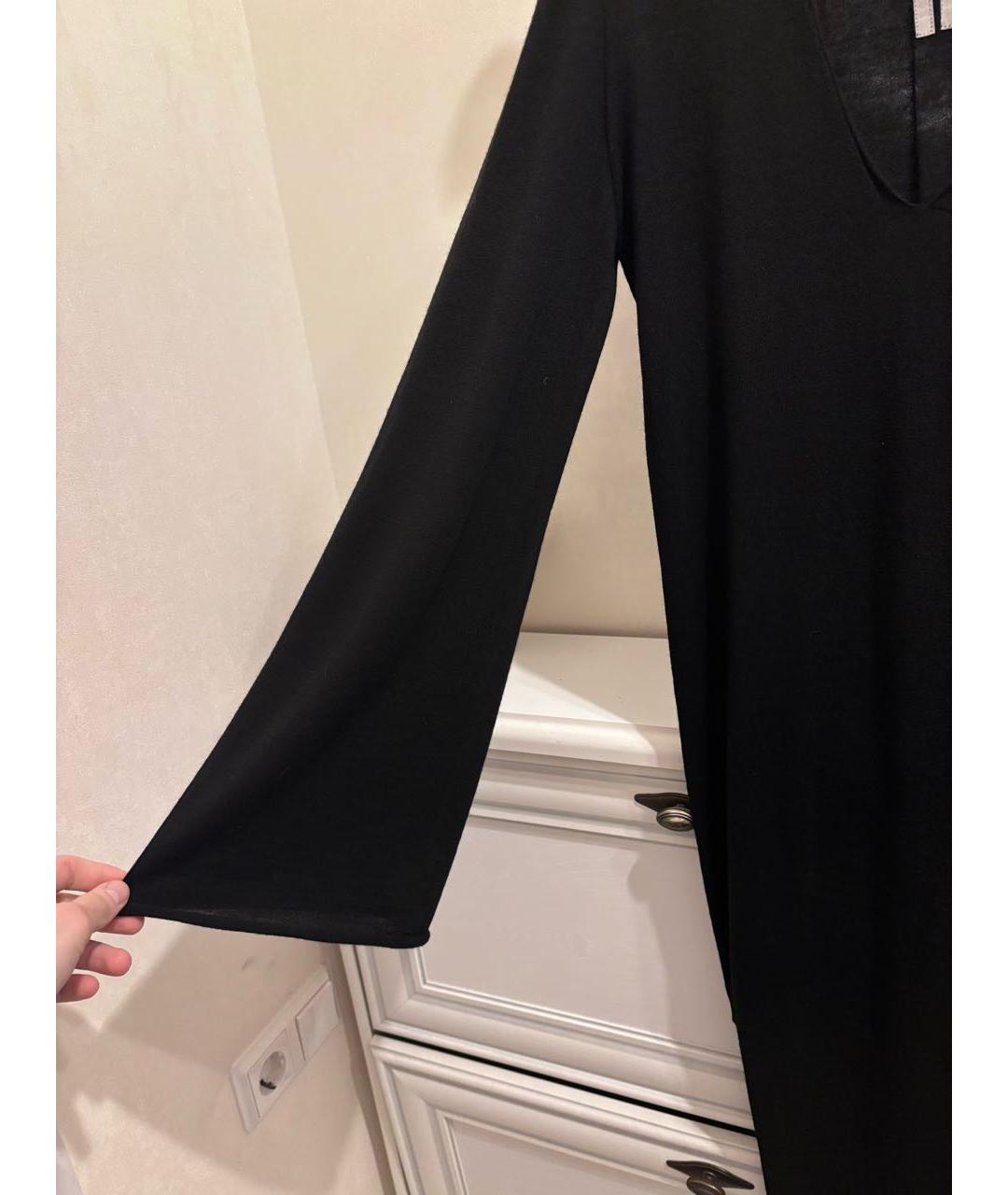 RICK OWENS Черное шерстяное вечернее платье, фото 5