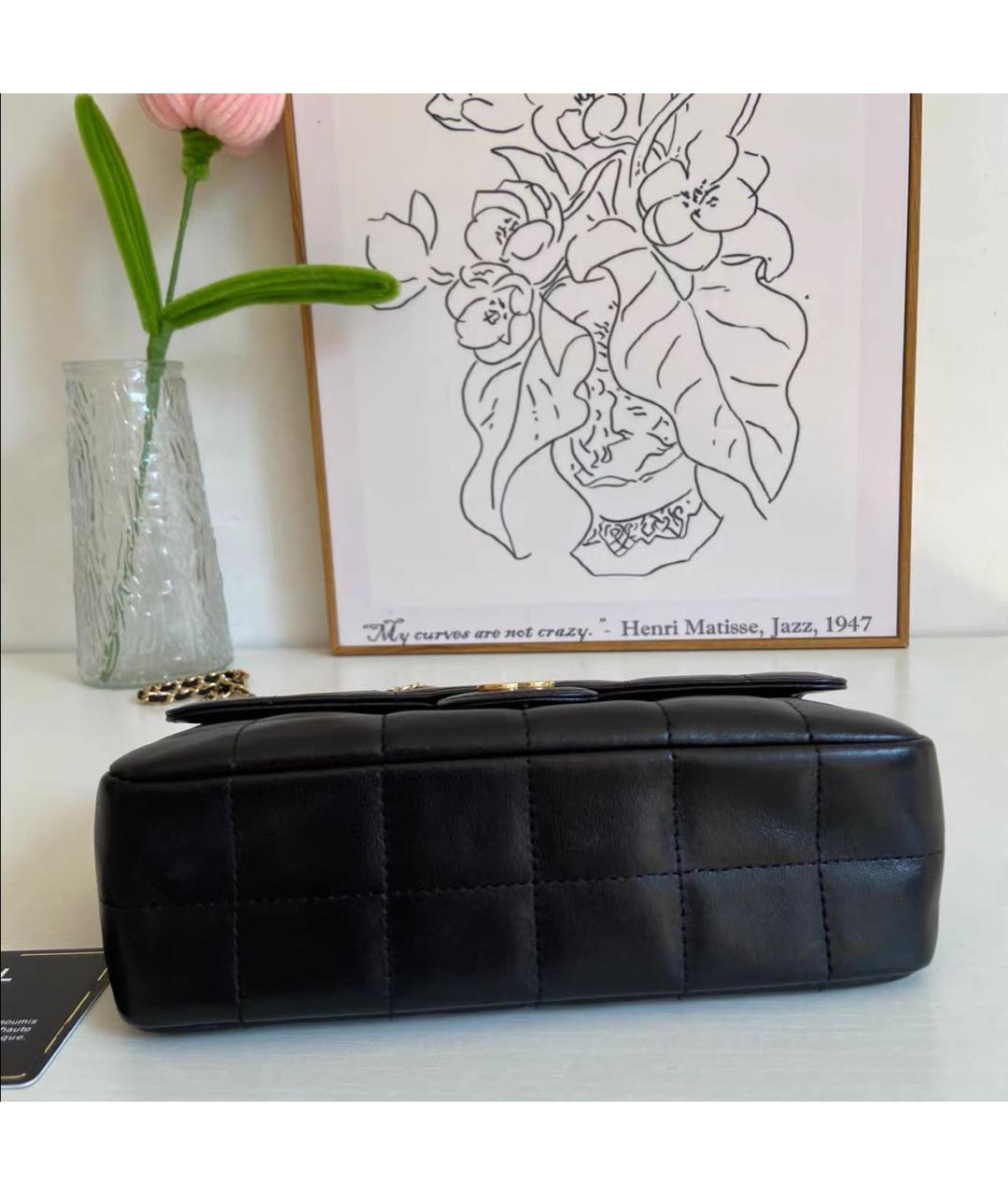 CHANEL Черная кожаная сумка через плечо, фото 4