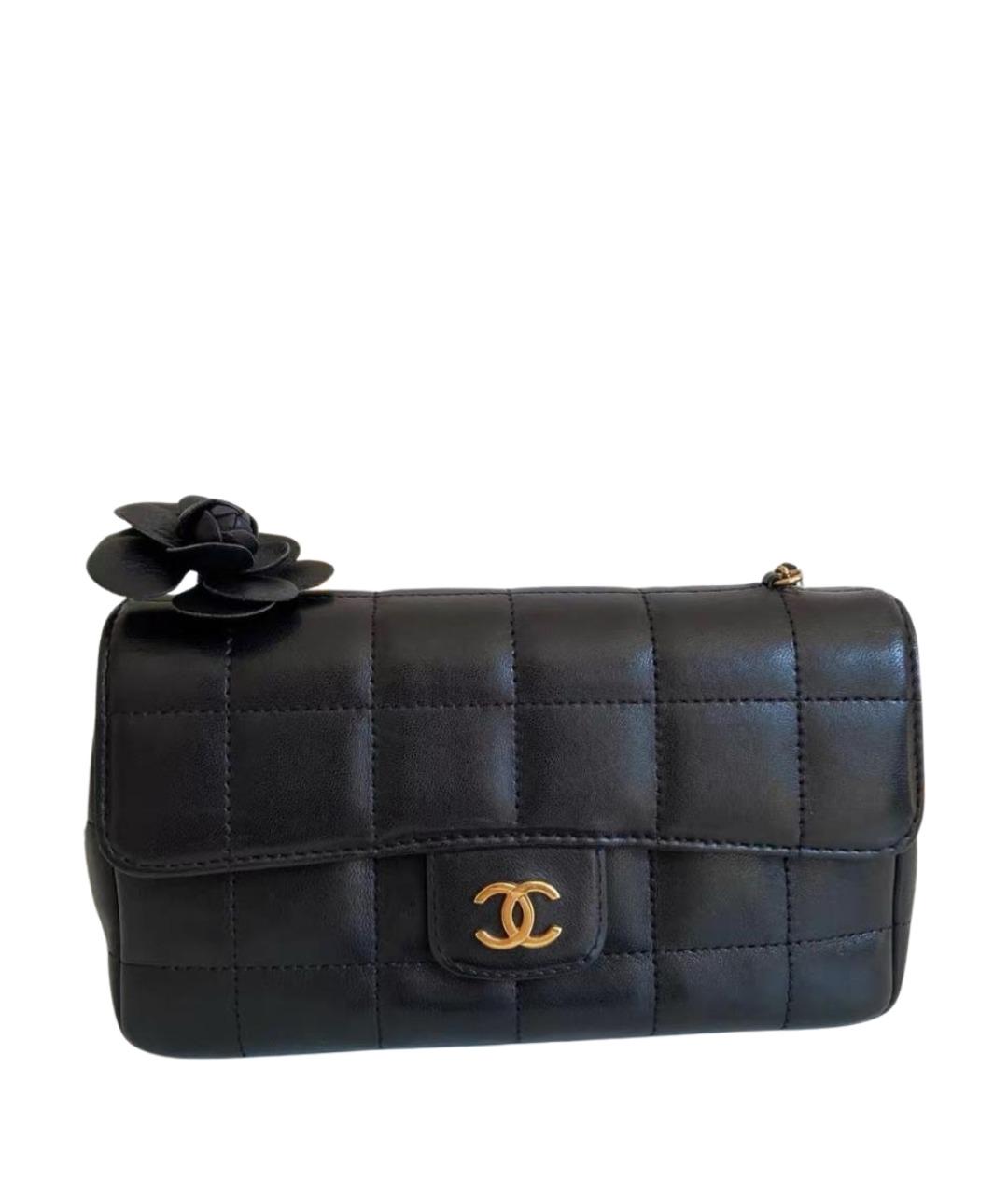 CHANEL Черная кожаная сумка через плечо, фото 1