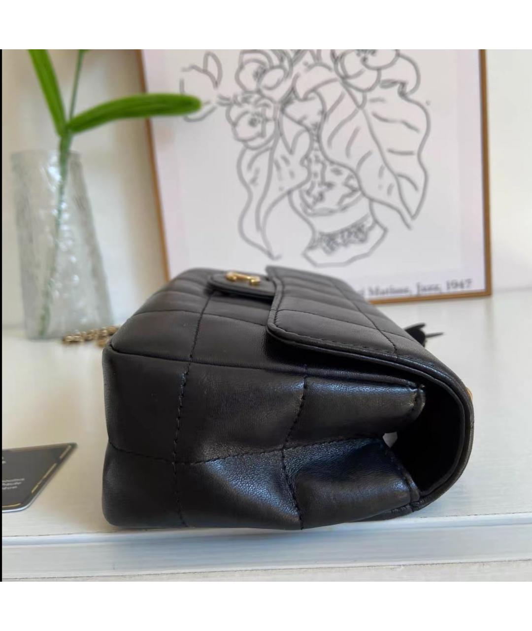 CHANEL Черная кожаная сумка через плечо, фото 5