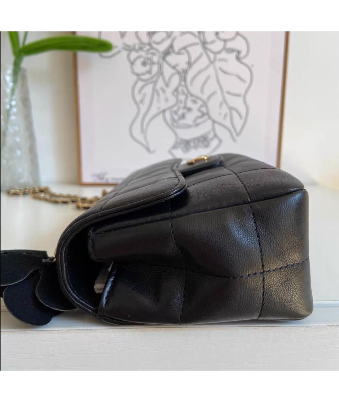 CHANEL Черная кожаная сумка через плечо, фото 3