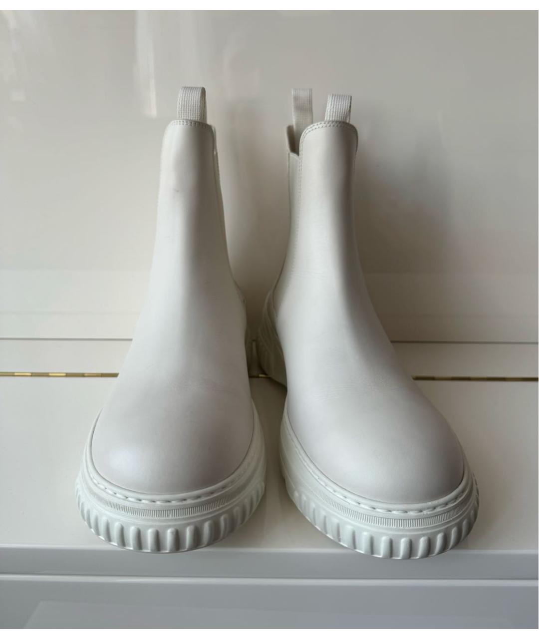 CHRISTIAN DIOR Бежевые кожаные полусапоги, фото 3