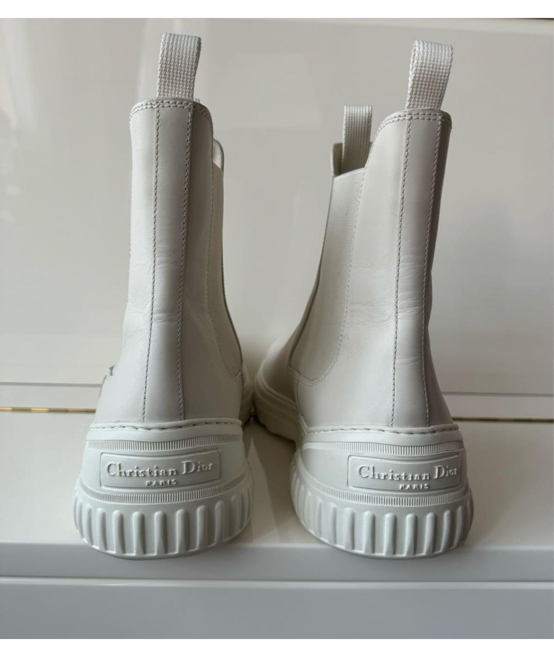 CHRISTIAN DIOR Бежевые кожаные полусапоги, фото 5