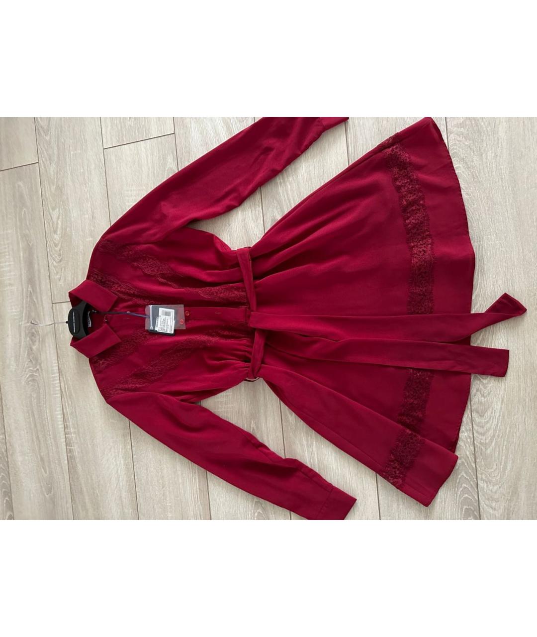 LIU JO Бордовое полиэстеровое коктейльное платье, фото 2