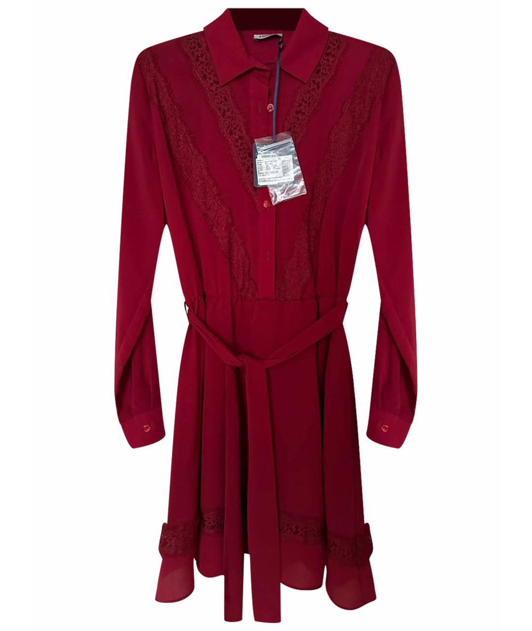 LIU JO Бордовое полиэстеровое коктейльное платье, фото 1