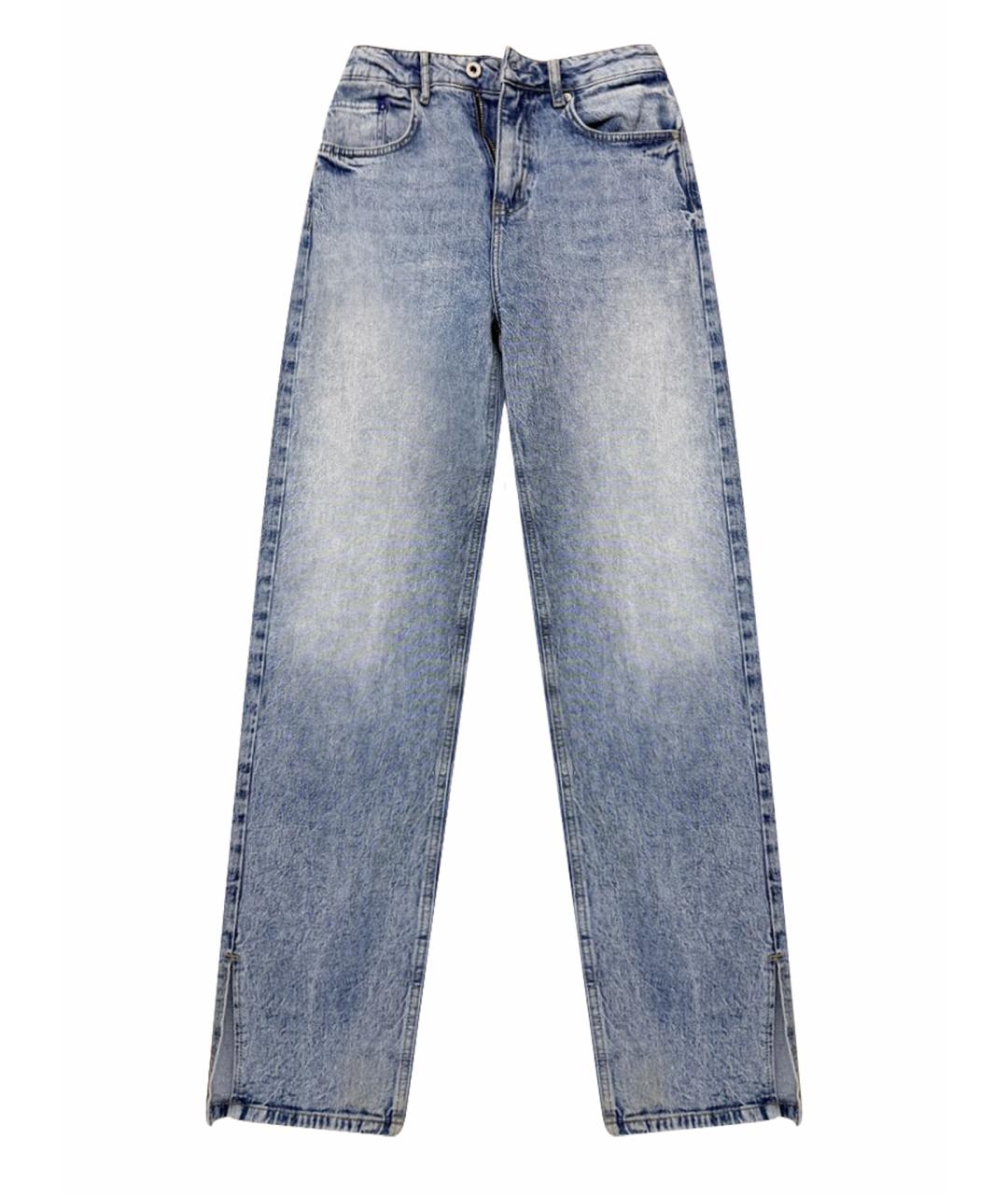 KARL LAGERFELD Голубые хлопко-эластановые прямые джинсы, фото 1