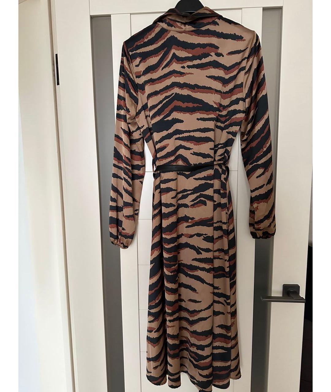 LIU JO Коричневое полиэстеровое повседневное платье, фото 2