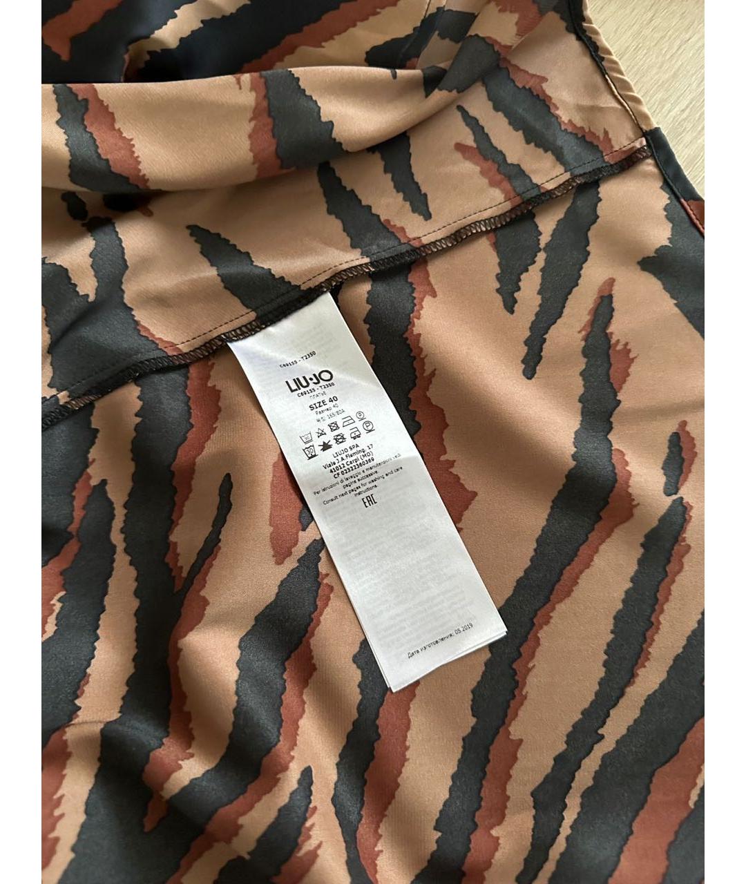 LIU JO Коричневое полиэстеровое повседневное платье, фото 7