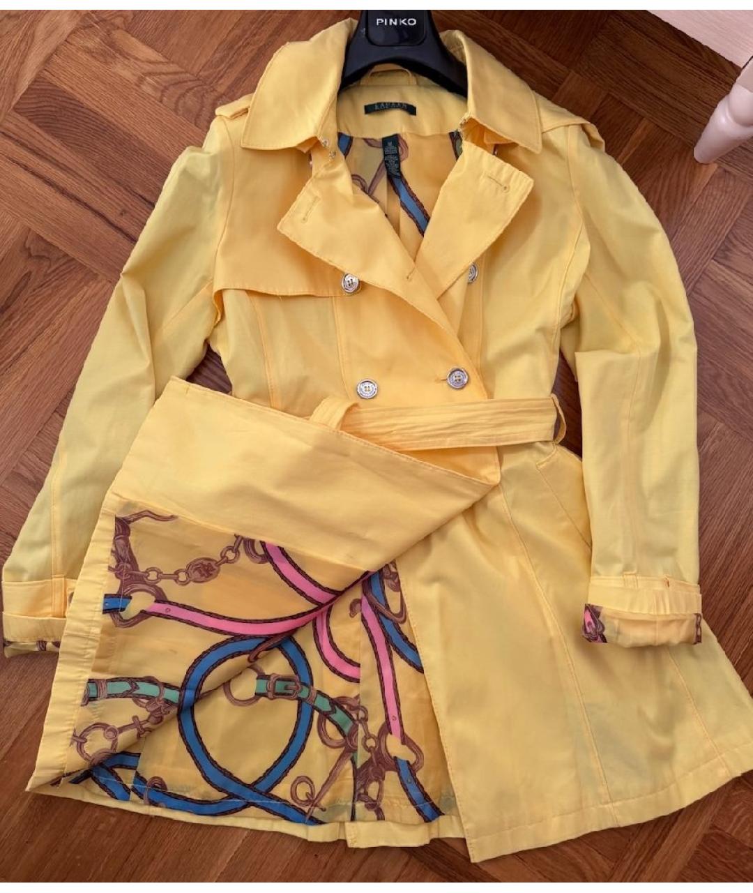 RALPH LAUREN Желтый тренч/плащ, фото 2