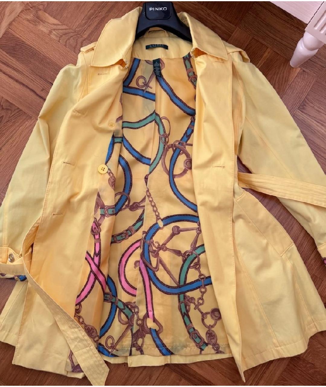 RALPH LAUREN Желтый тренч/плащ, фото 3