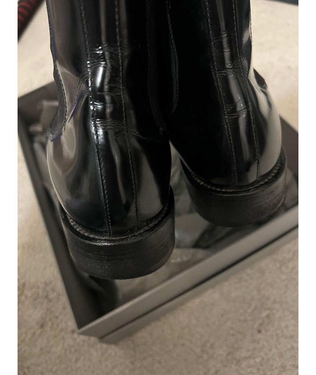 BALENCIAGA Черные полусапоги из лакированной кожи, фото 4