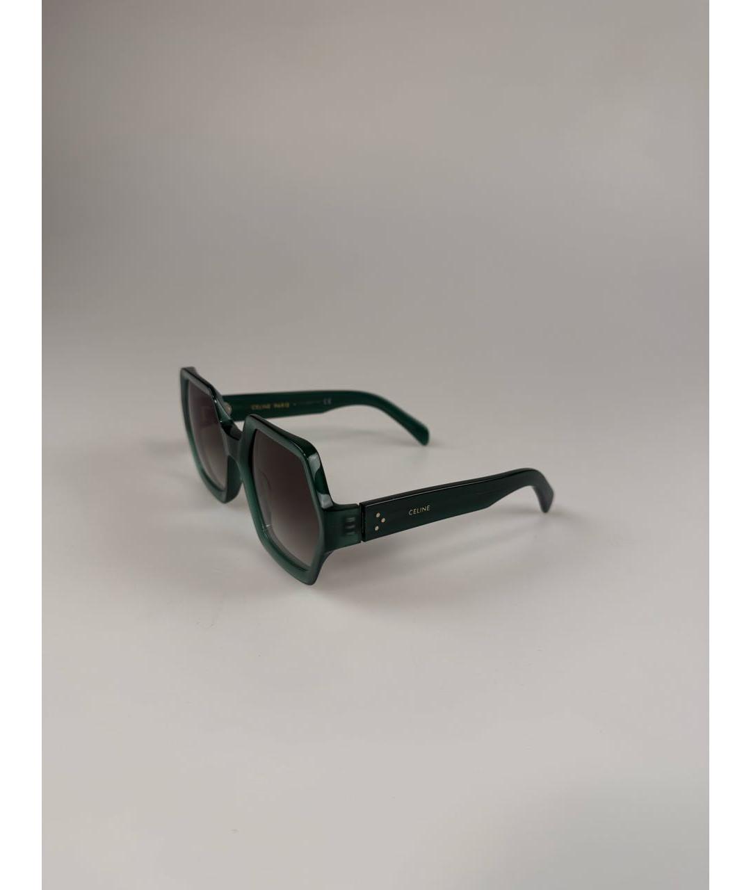 CELINE Зеленые пластиковые солнцезащитные очки, фото 2