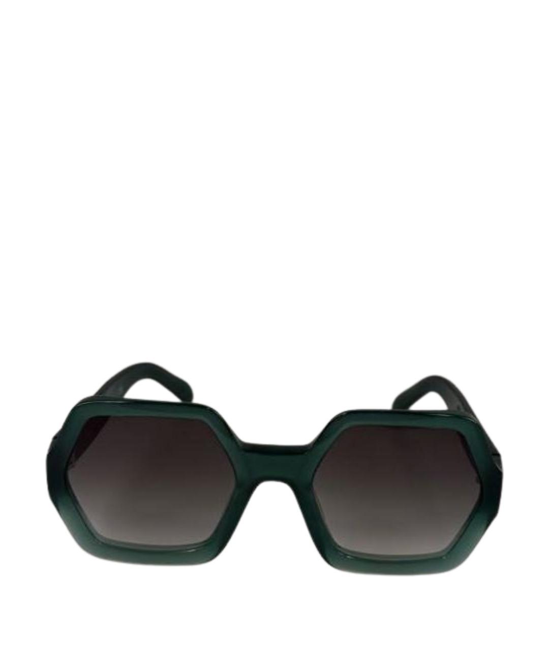 CELINE Зеленые пластиковые солнцезащитные очки, фото 1