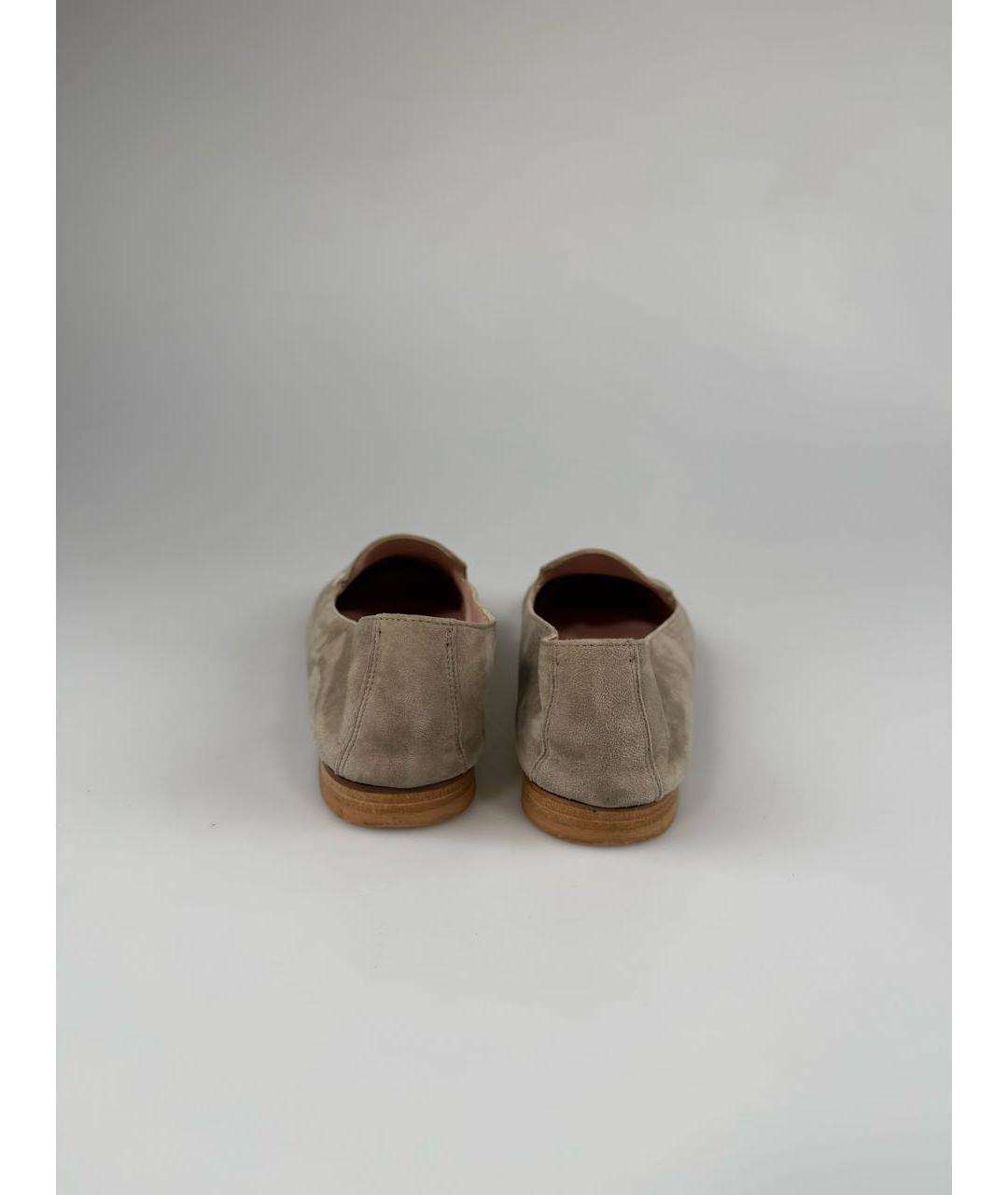 KITON Бежевые замшевые лоферы, фото 3