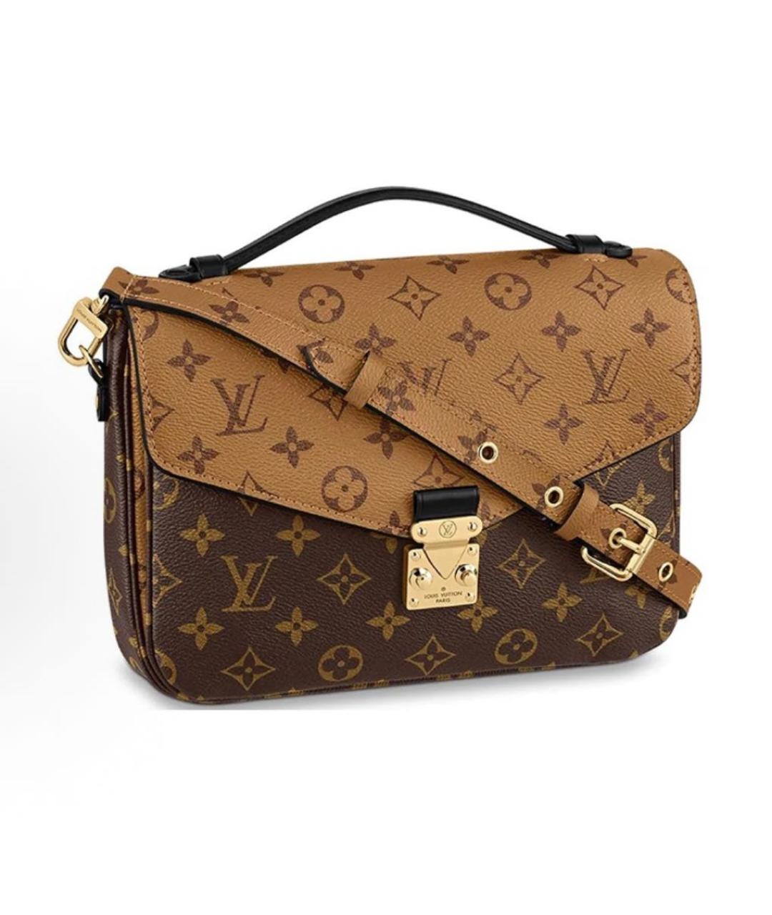 LOUIS VUITTON Коричневая сумка с короткими ручками, фото 4