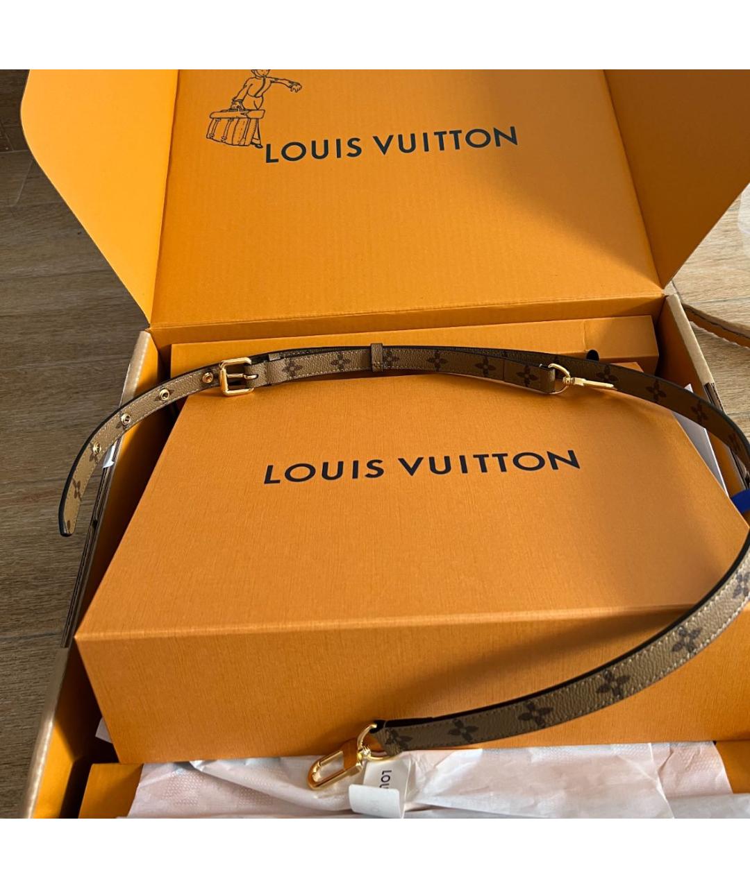 LOUIS VUITTON Коричневая сумка с короткими ручками, фото 3