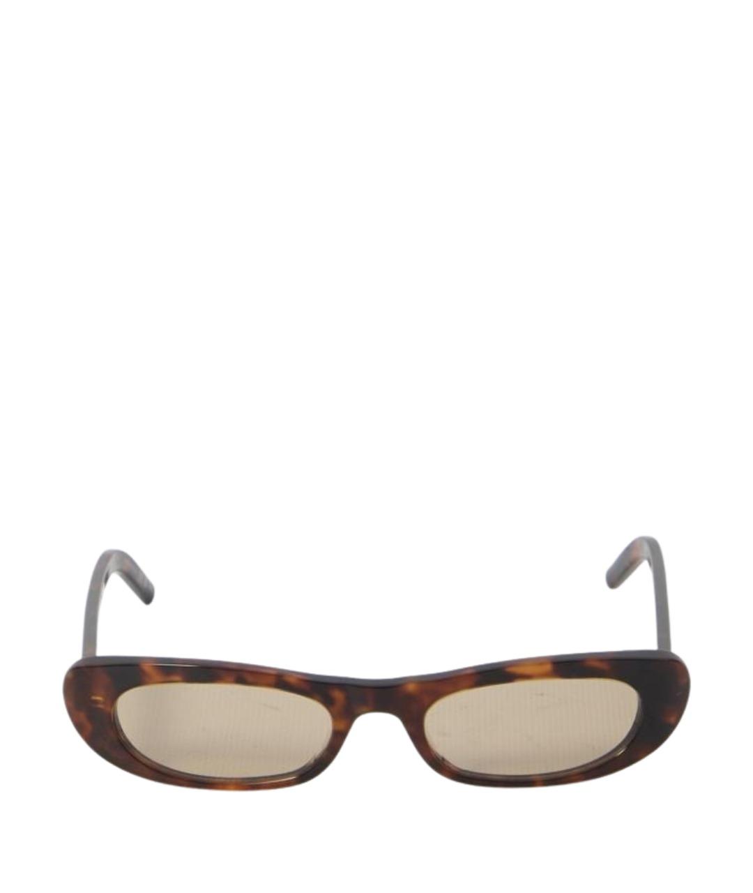 SAINT LAURENT Коричневые солнцезащитные очки, фото 1