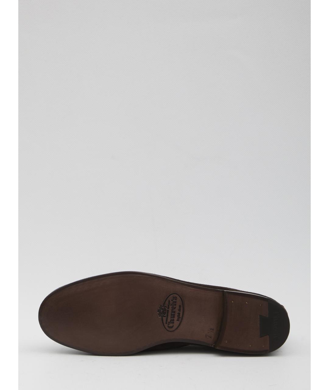 CHURCH'S Коричневые замшевые лоферы, фото 4