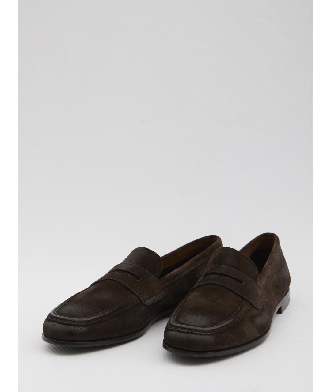 CHURCH'S Коричневые замшевые лоферы, фото 2