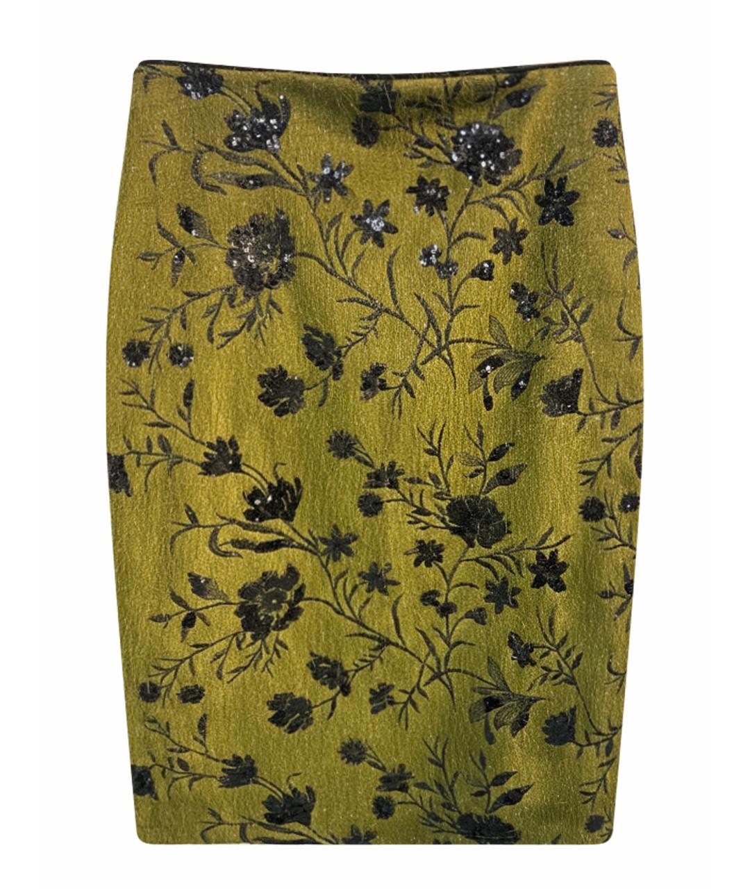 ERMANNO SCERVINO Зеленая вискозная юбка миди, фото 1