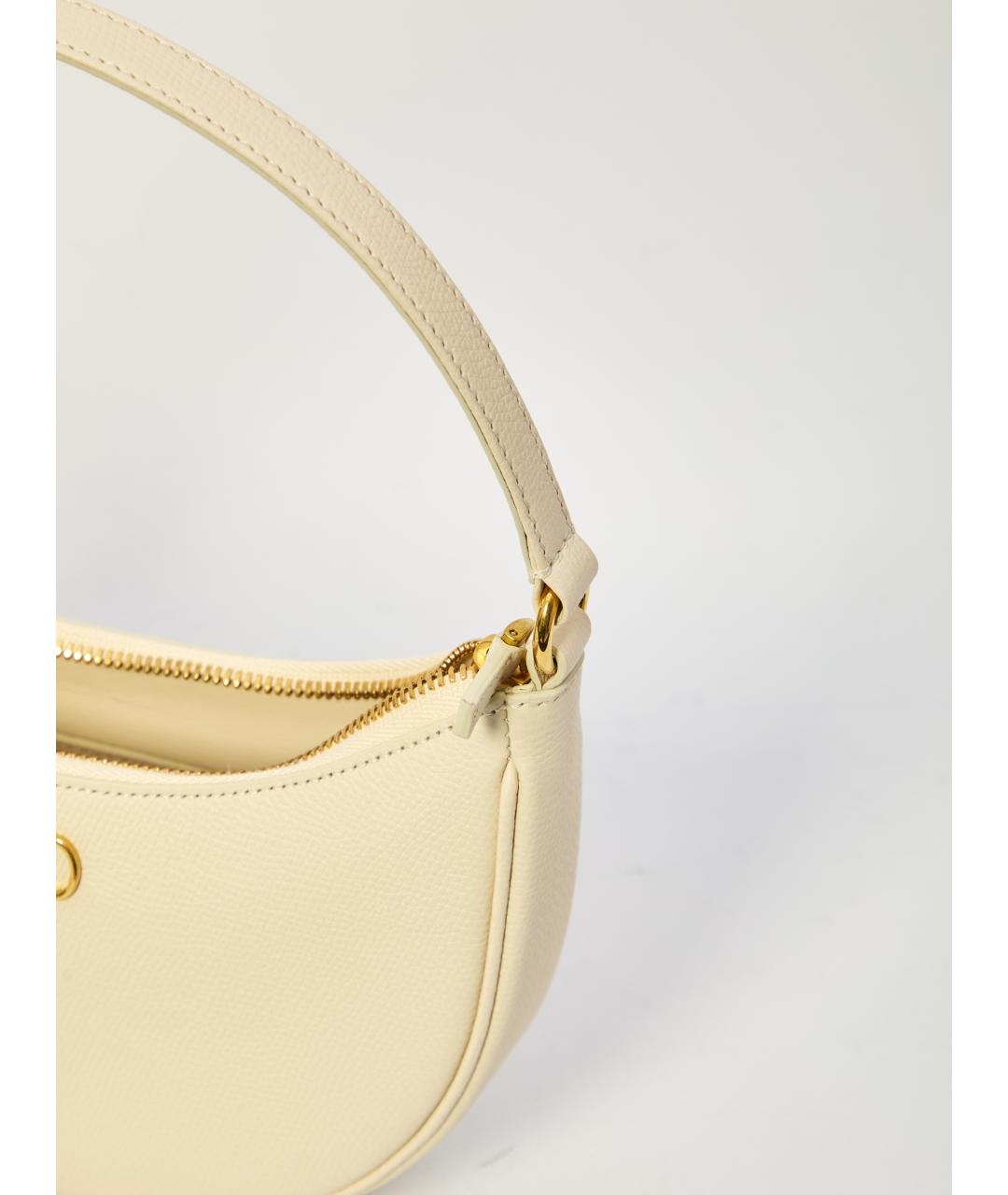VALENTINO Белая кожаная сумка через плечо, фото 4