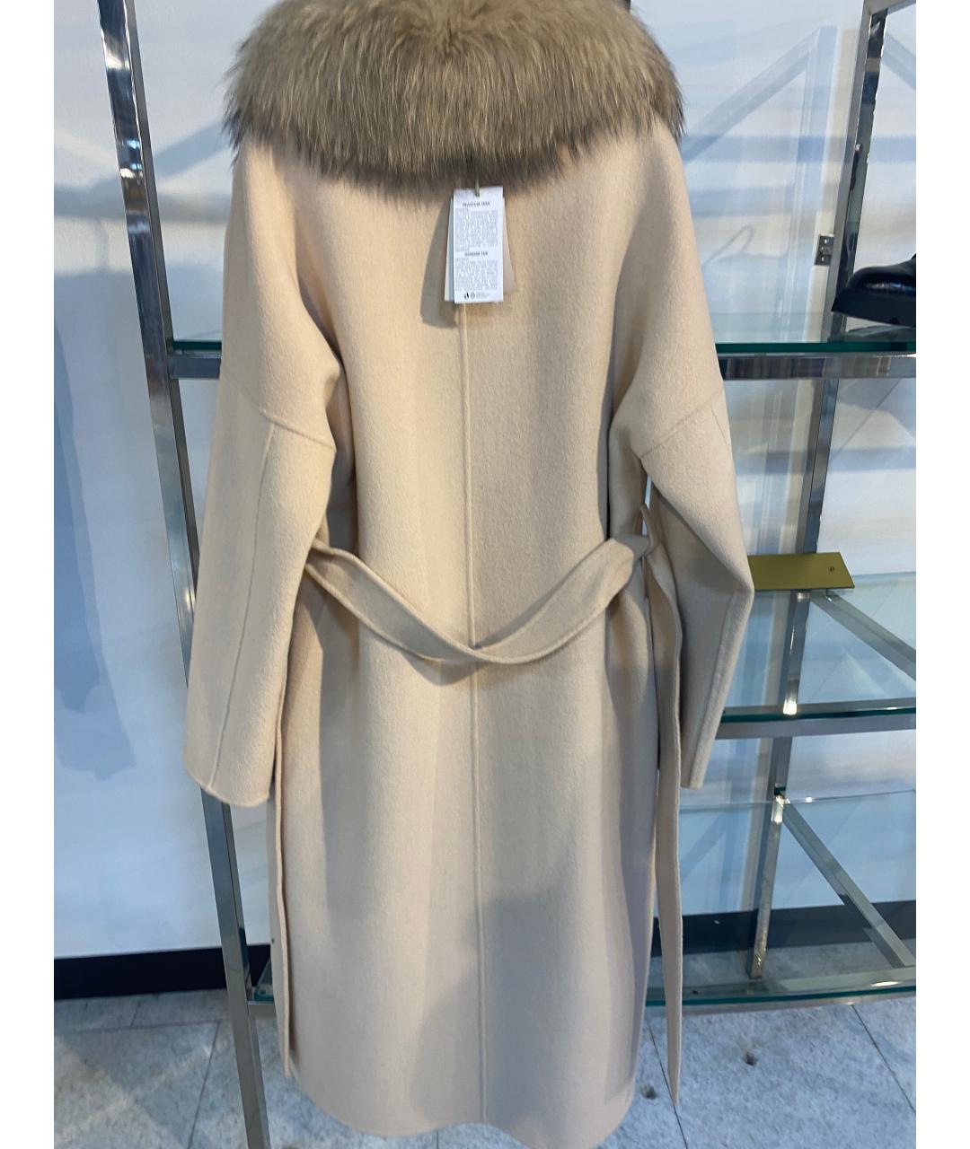 ERMANNO FIRENZE Бежевое шерстяное пальто, фото 2