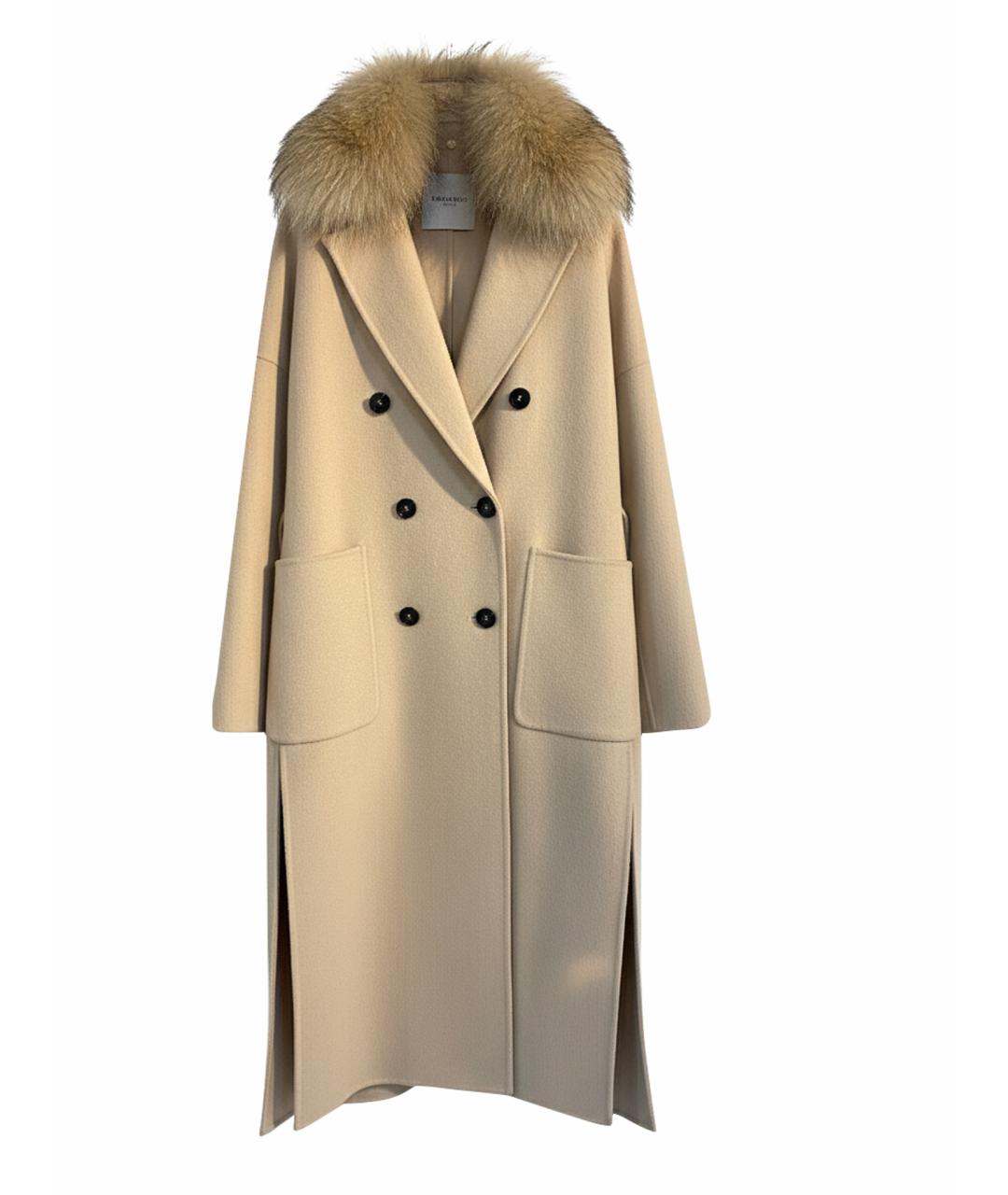 ERMANNO FIRENZE Бежевое шерстяное пальто, фото 1
