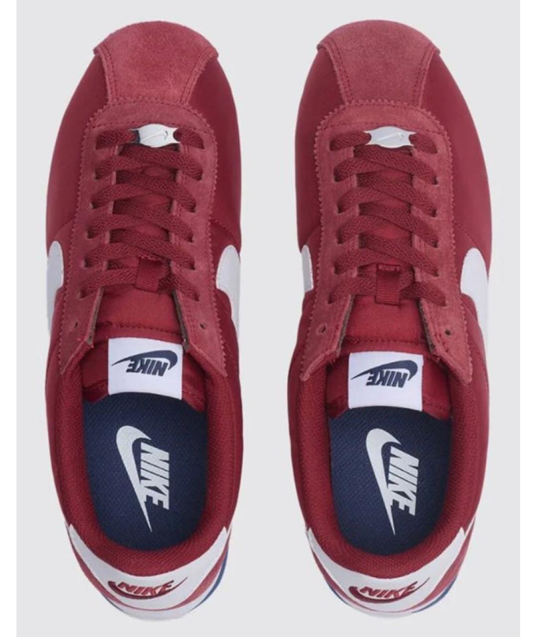 NIKE Бордовые текстильные низкие кроссовки / кеды, фото 2