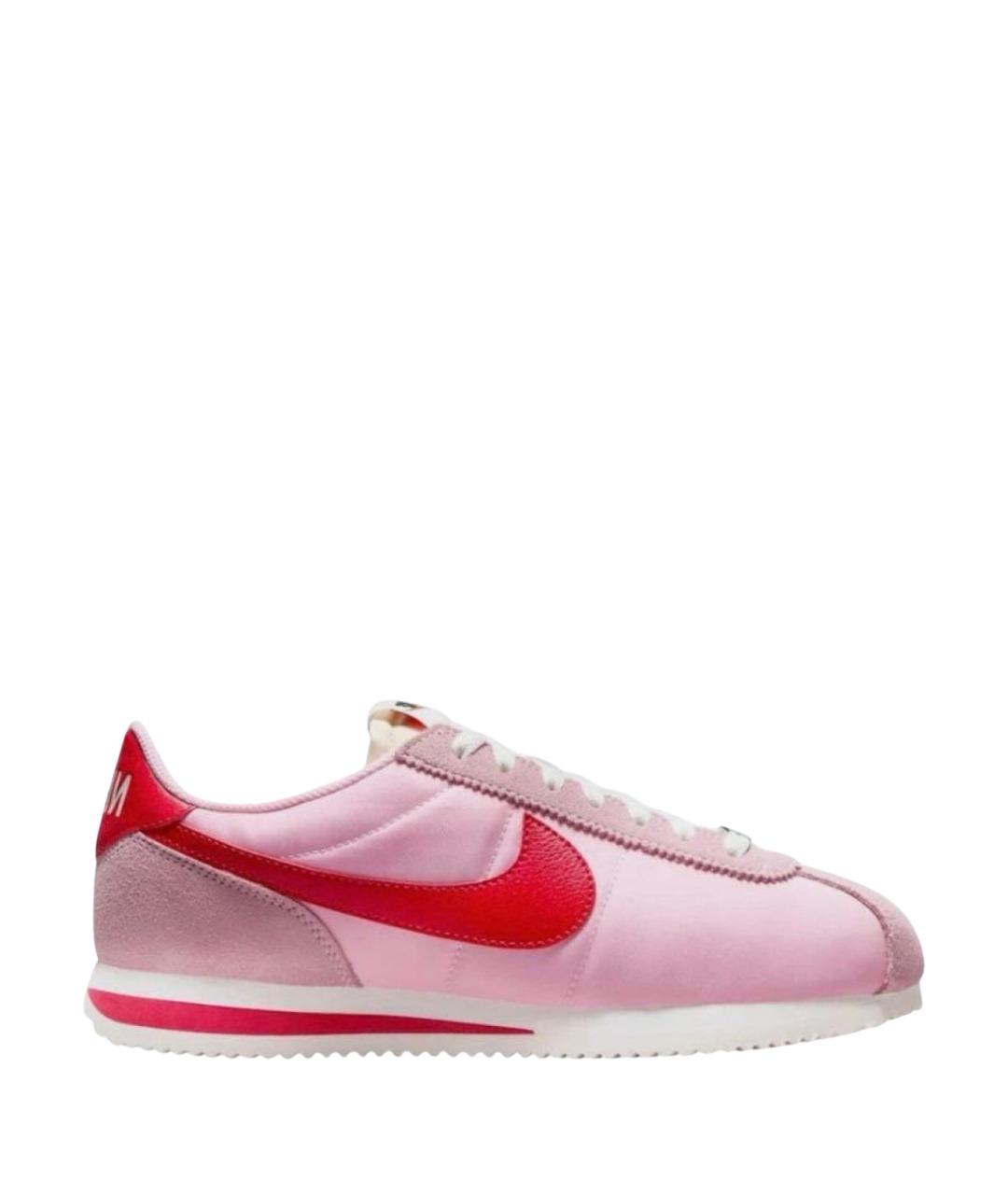 NIKE Розовые текстильные низкие кроссовки / кеды, фото 1