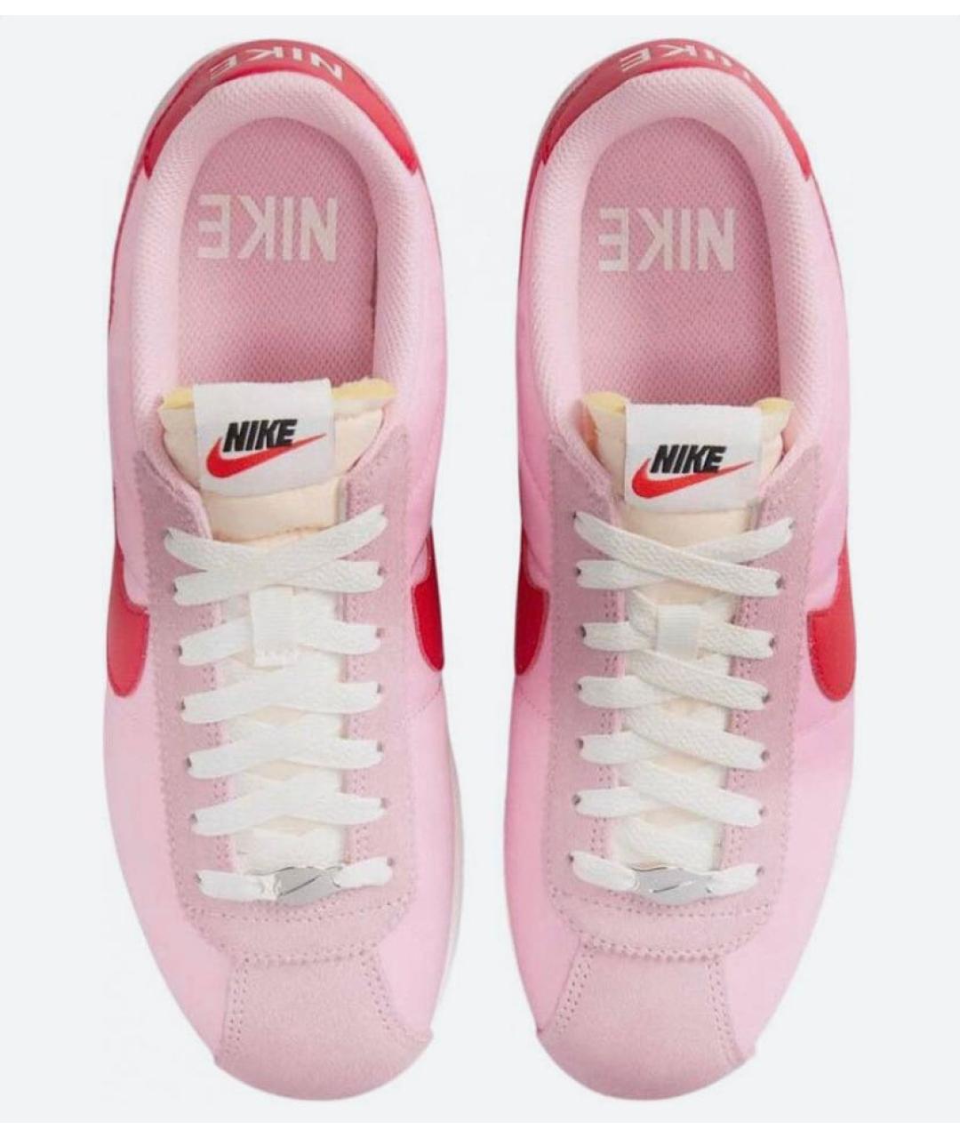 NIKE Розовые текстильные низкие кроссовки / кеды, фото 2