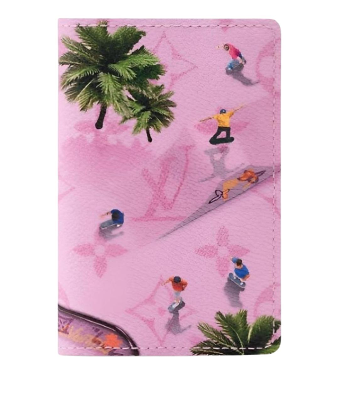 LOUIS VUITTON Розовый кожаный кардхолдер, фото 1